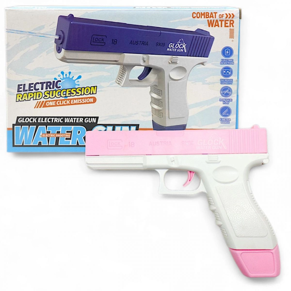 В магазине NiKids собран огромный каталог, где не последняя роль отведена разделу Водный пистолет Water gun, 22 см, розовый MIC 6809