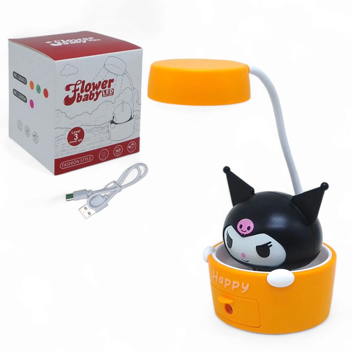 картинка Настольная лампа с точилкой Kuromi, аниме (оранжевая) MIC Lamp1 - NiKids