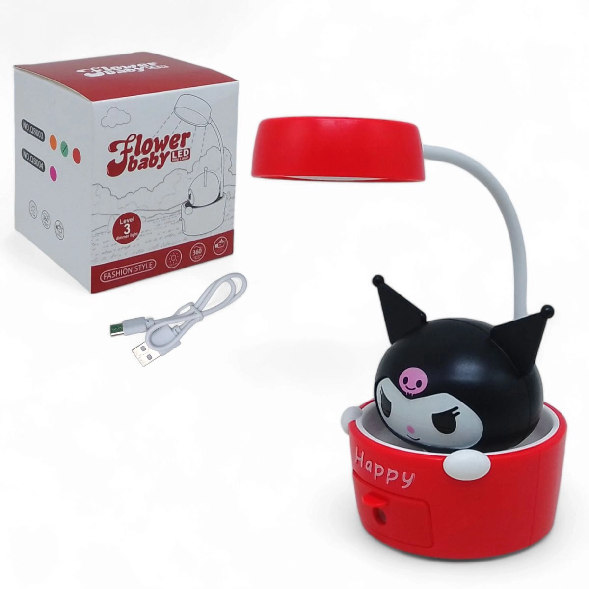 картинка Настольная лампа с точилкой Kuromi, аниме (красная) MIC Lamp1 - NiKids