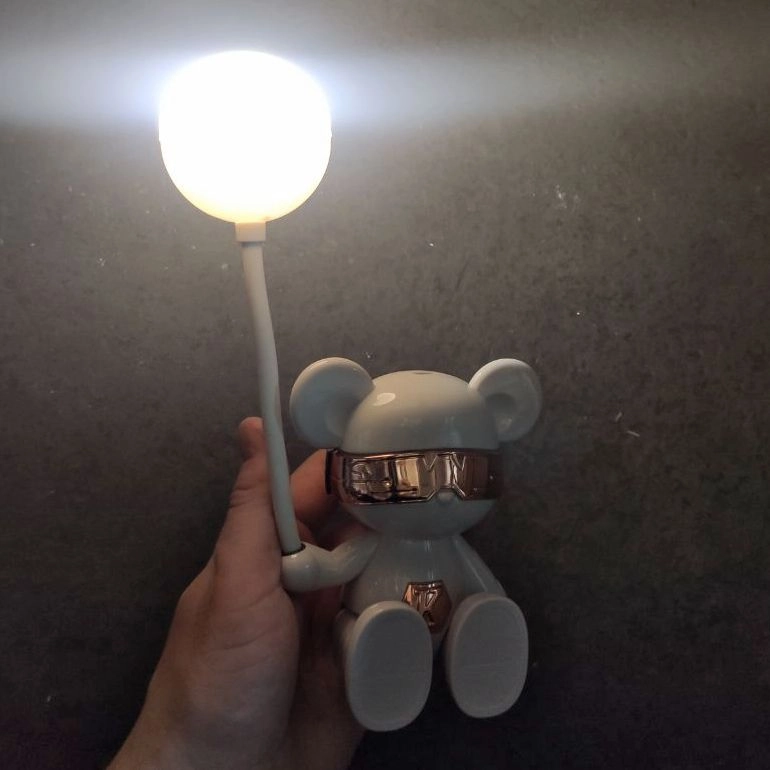 картинка Настольная лампа Мишка с шариком, оранжевая MIC Lamp-Bear1 - NiKids